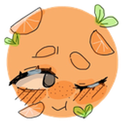 Orangewink emoji