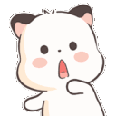 White Panda Shock emoji