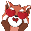 Redpandaheart emoji