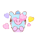 Cute Bunny Heartfloat emoji