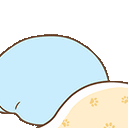 Sleepy Blue Blob emoji