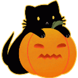 Black Cat Peek Pumpkin emoji