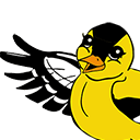 Goldfinch Wave emoji