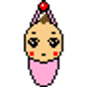 Hanging Baby Girl emoji