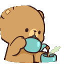 GIF Bear Tea emoji