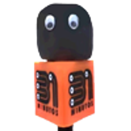 Orange Box Robot Stare emoji