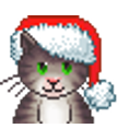 Xmas Cat Grey emoji