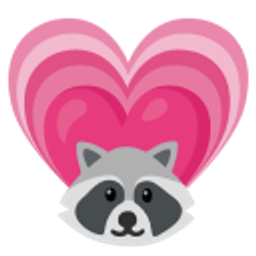 Raccoon Love emoji