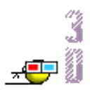 Number Three 3d Glasses emoji
