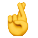 Crossed Fingers Intensifies emoji