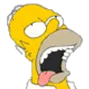 Homer Simpson Drool Hungry emoji