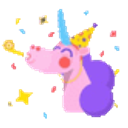 Unicorn Celebrate emoji