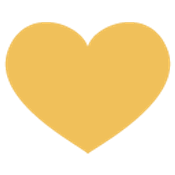 Heart Pantone 2009 Mimosa emoji