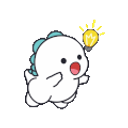 Dino Lightbulb Excited emoji