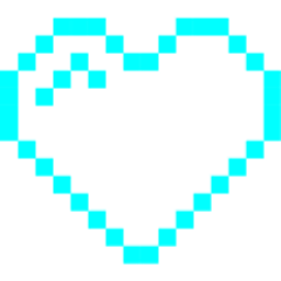 8bit Blueheart emoji