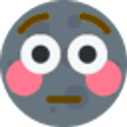 Moon Flushed emoji