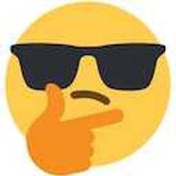 Thinking Face Sunglasses emoji