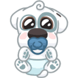 Puppy Big Eyes Blue Ball emoji