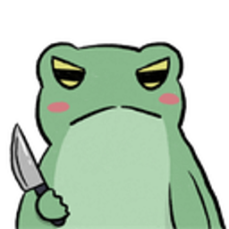 Frog Serious Knife emoji