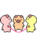 Jump Rope Pigs emoji