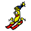Skiing Banana emoji