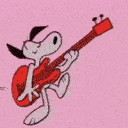 Snoopy Guitar emoji