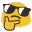 Blob Thinking Cool emoji