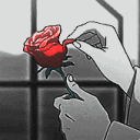 Hand Holding Rose emoji
