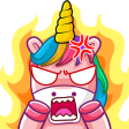 Unicorn Rage emoji