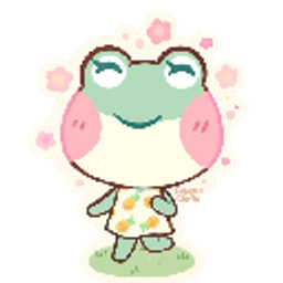 Frog Smile Blossom emoji