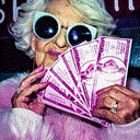 Cool Grandma Money emoji