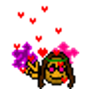 Hippie Heart Shower emoji