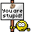 Youarestupid Sign emoji