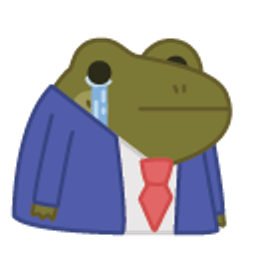 Crying Corporate Frog emoji