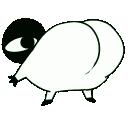 Sheep Butt Peek emoji