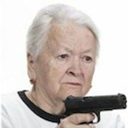 Grandma With Gun emoji