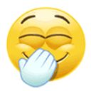 Jiji Dog Laughing Shy emoji