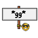 Cool Face Holding 99 emoji