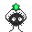 Black Fuzzball emoji