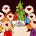 Peanuts Singing Christmas emoji