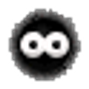 Black Fuzzy emoji