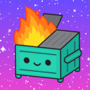 Friendly Dumpster Fire emoji