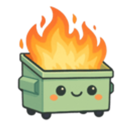 Cute Dumpster Fire emoji