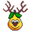Xmas Pear Rudolph emoji