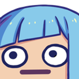 Blue Hair Wide Eyes emoji
