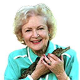 Betty White Holding Croc emoji