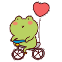 Frogbikeheart emoji