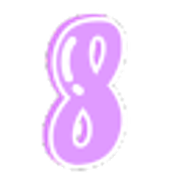 Number 8 Bubble emoji