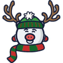 Piggy Reindeer emoji