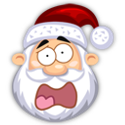 Scared Santa emoji